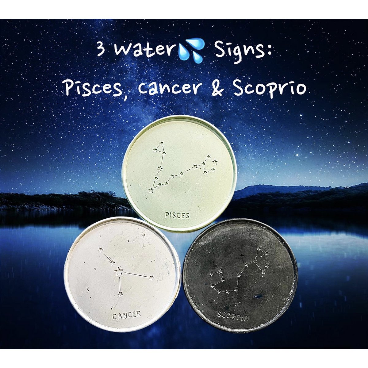 Zodiac Constellation Jewelry Tray / Coasters - Jesmonite
