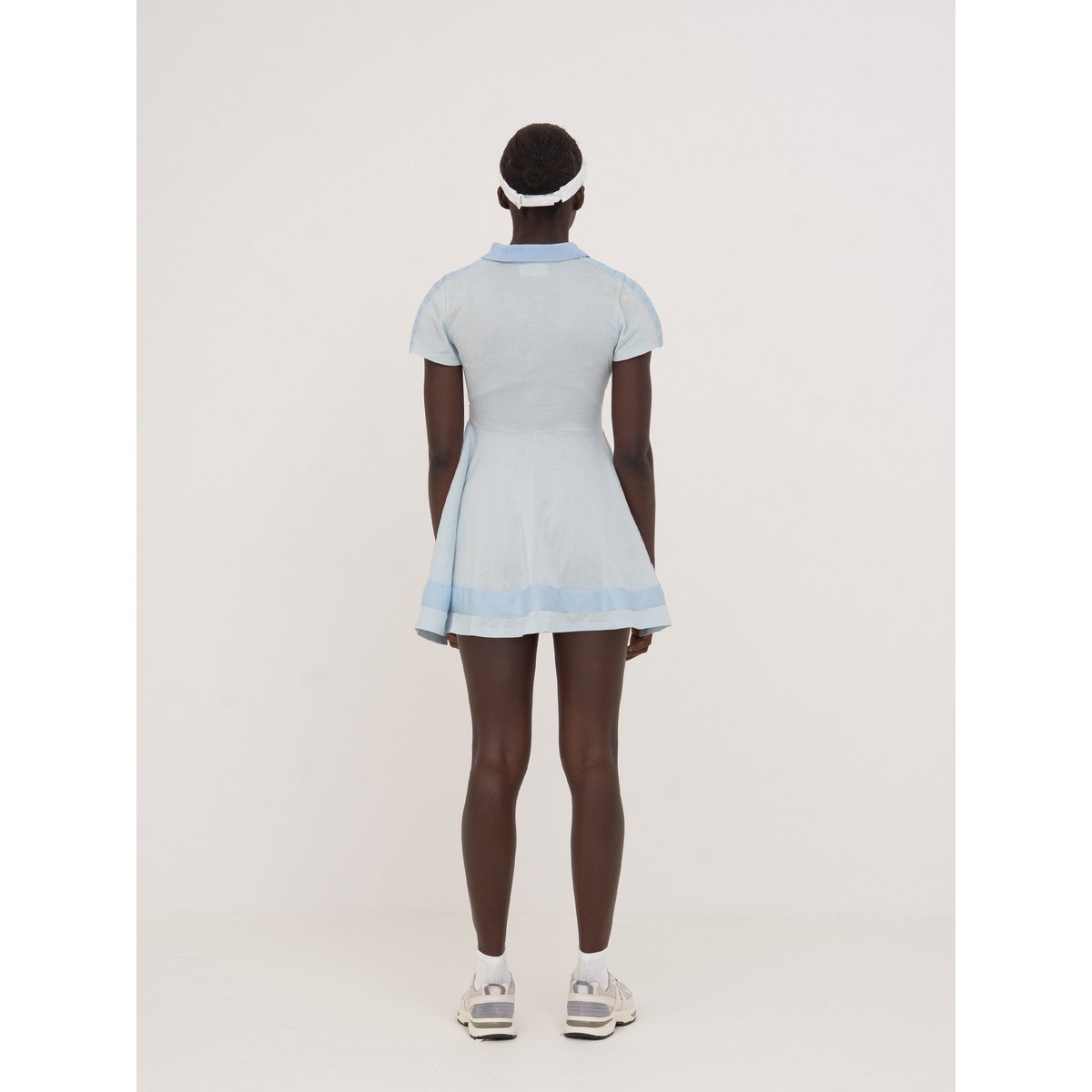 Matchpoint blå jersey strik mini tenniskjole