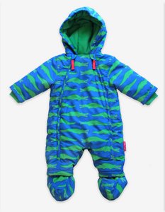 Baby Schneeanzug mit Fleecefutter und Krokodil-Druck, wasserdicht