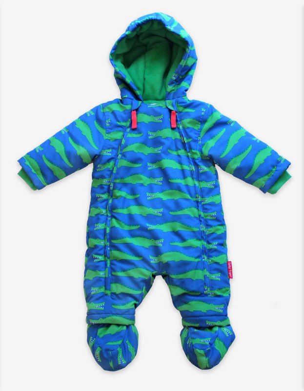 Baby Schneeanzug mit Fleecefutter und Krokodil-Druck, wasserdicht
