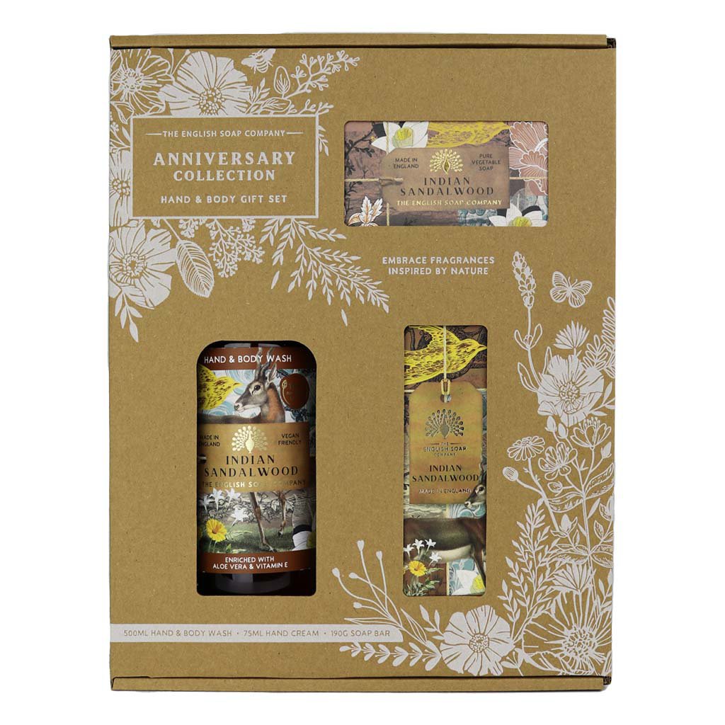 JABÓN INGLÉS C° Manos y Cuerpo - Set de Regalo - Sándalo de la India