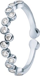 Anello in argento con zirconi