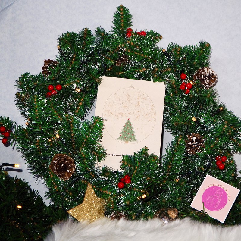 Christmas card 'Glass Christmas bauble'