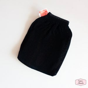 Hammam scrub glove or kessa glove, black