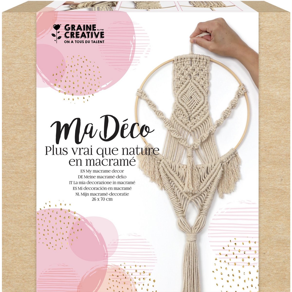MACRAME RONDE WAND HANGSET 260 x 700 mm