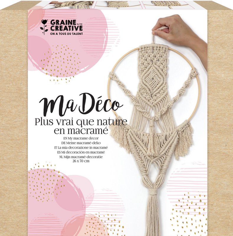 MACRAME RONDE WAND HANGSET 260 x 700 mm