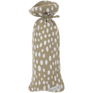 Wärmflaschentasche gestrickt Cheetah Taupe