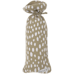 Wärmflaschentasche gestrickt Cheetah Taupe
