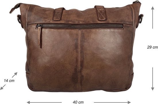 Borse da donna borsa a tracolla grande sacca per la pelle in pelle scuro marrone scuro