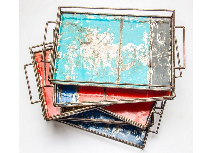 Upcycling bakje gemaakt van gerecyclede olievaten | Maat M (39*25cm) | verschillende kleuren