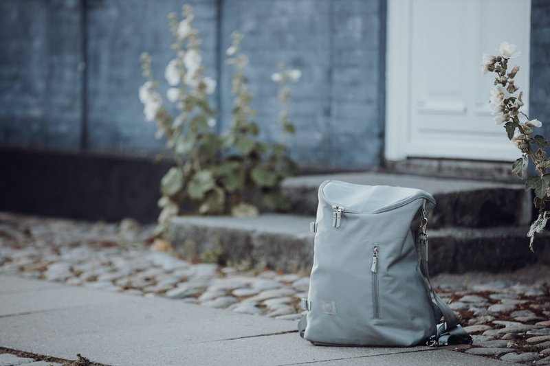 Grijs ♻️ Luiertas van gerecycled polyester