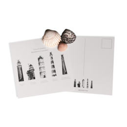 Leuchttürme der Watteninseln Postkarte