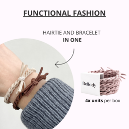 Hair ties pink - Bellody®(4 pcs.) - Stylish braided hair ties