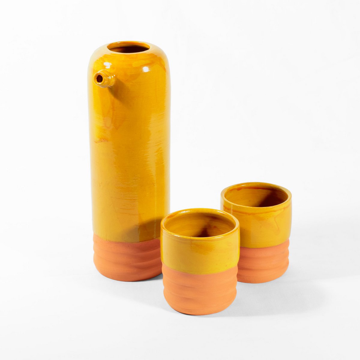 Jarra + vasos amarillo