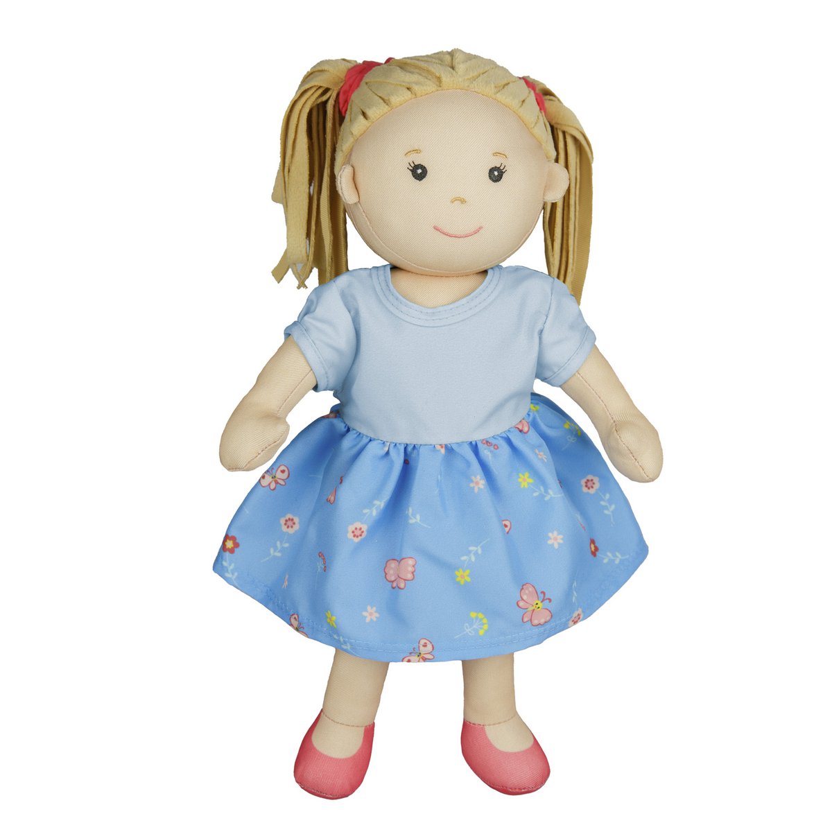 Doll di tessuto '' nela '' con vestito per indossare e decollare, 32 cm