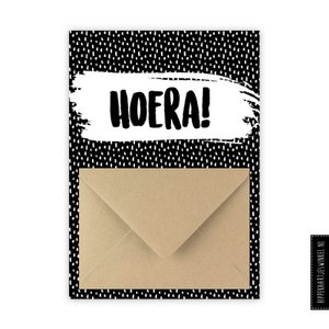 Geldkarte „Hurra“ schwarz/weiß