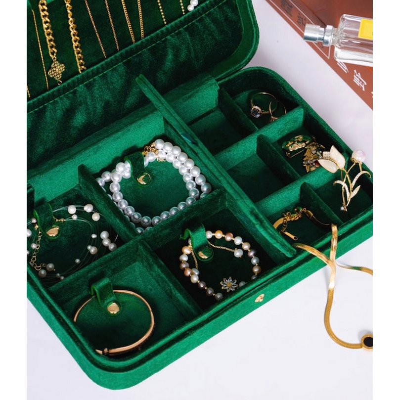 Luxe Velvet Large Jewelry Box