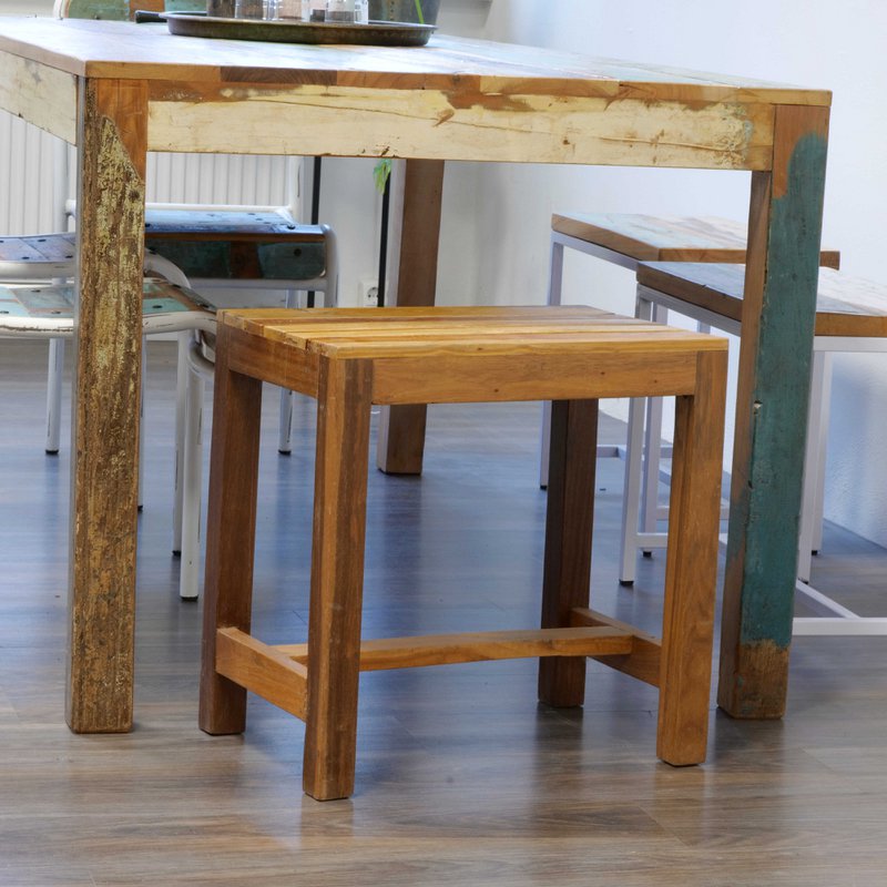 Stool found wood natural