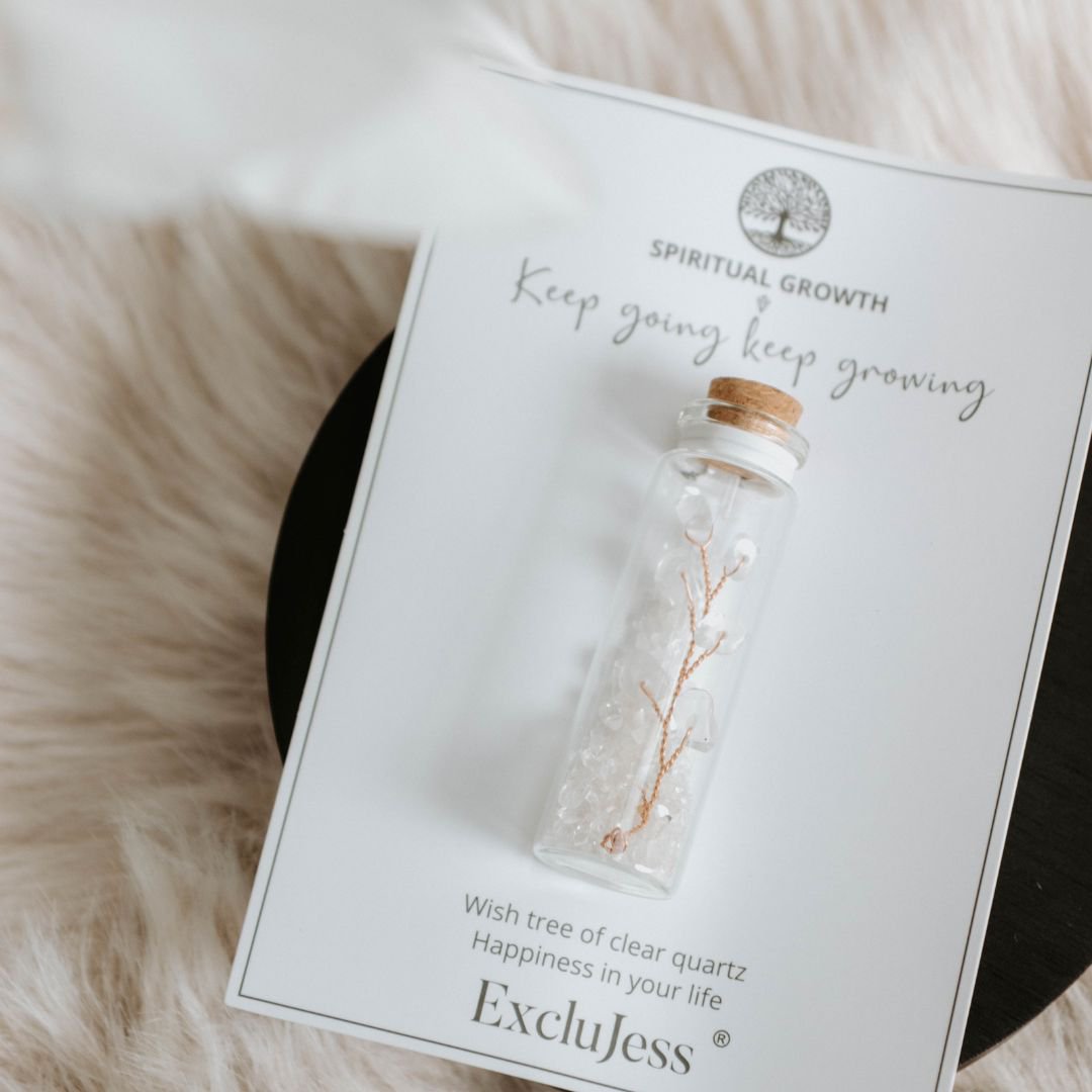 Wish bottle spiritual growth card clear quartz