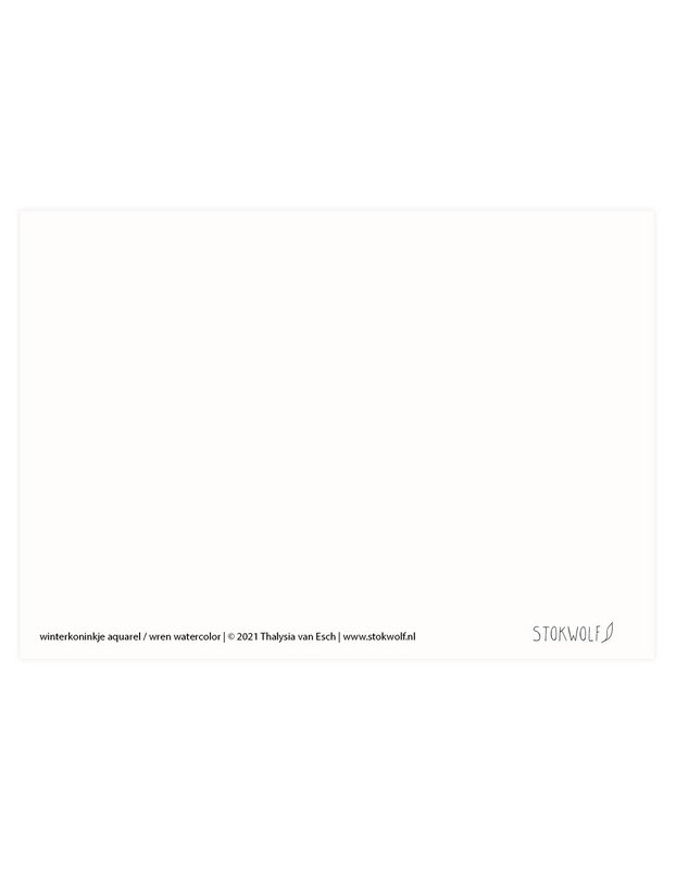 postal | Acuarela de reyezuelo