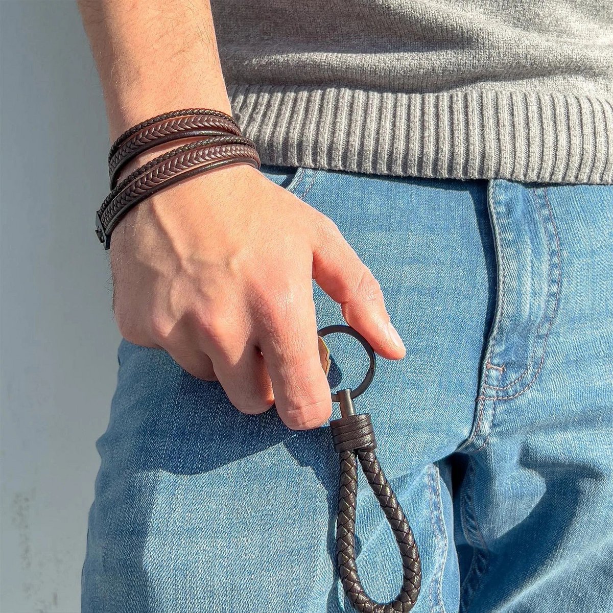 Leather bracelet "Wrap"