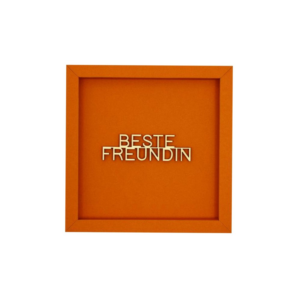 BFF - frame card wood lettering magnet