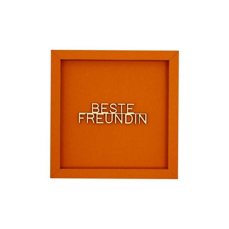 BFF - frame card wood lettering magnet