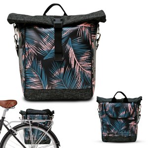 Fietstas voor bagage rack zadeltas pack tas, met een riem om op te hangen, waterdicht - retro palma