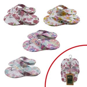 Dames teenspreiders bloemen » goedkope damesschoenen » badsandalen met bloemmotief » zomertuinschoenen » slippers