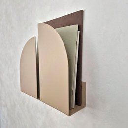 Portariviste da parete BAUHAUS, bianco, nero, grigio, beige