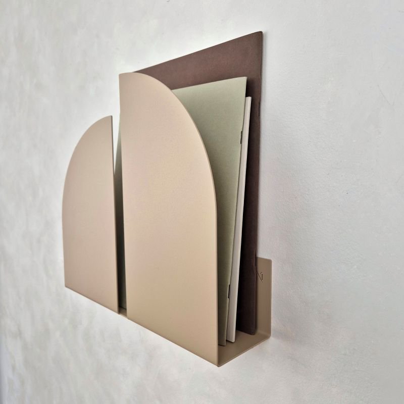 Portariviste da parete BAUHAUS, bianco, nero, grigio, beige