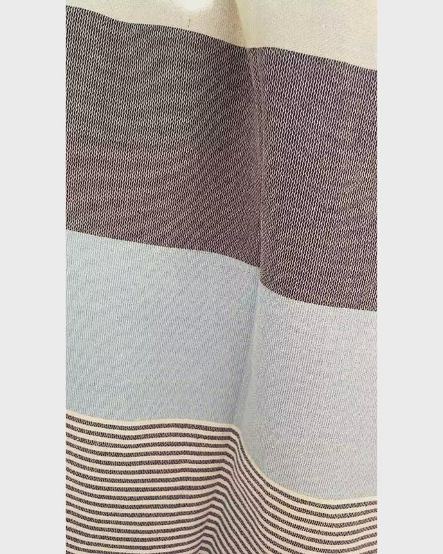TELO TO GO PALERMO Telo mare in cotone 180x100 cm | Senza sabbia | Blu/Nero | con confezione regalo