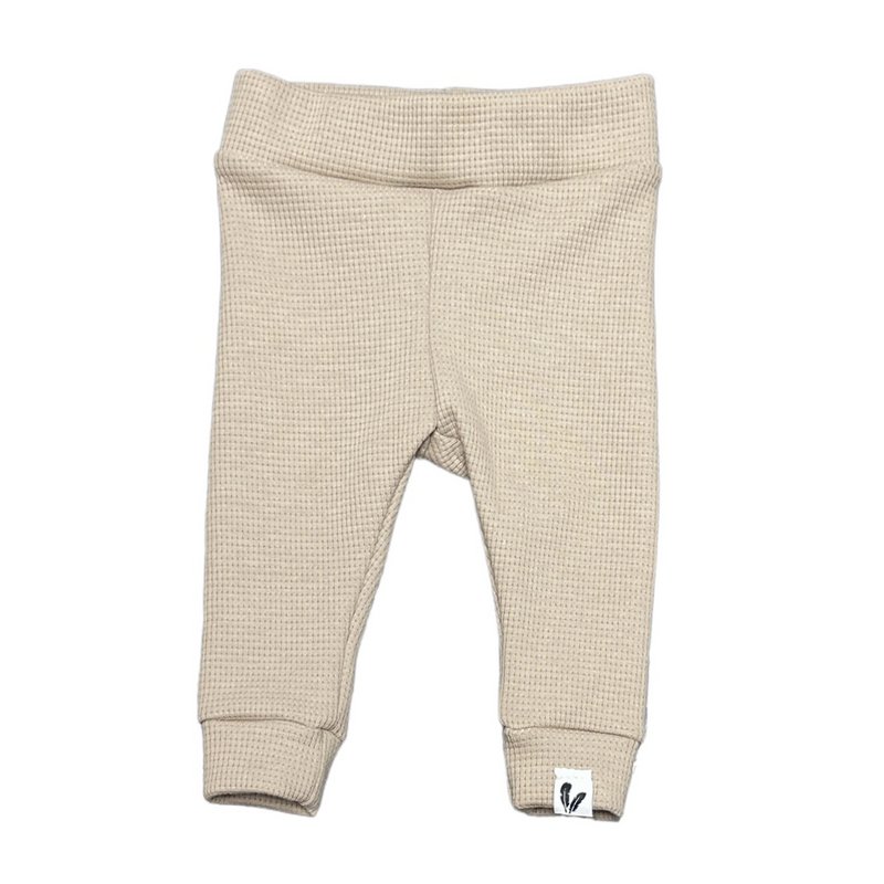 Newborn bukser vaffel mørk beige