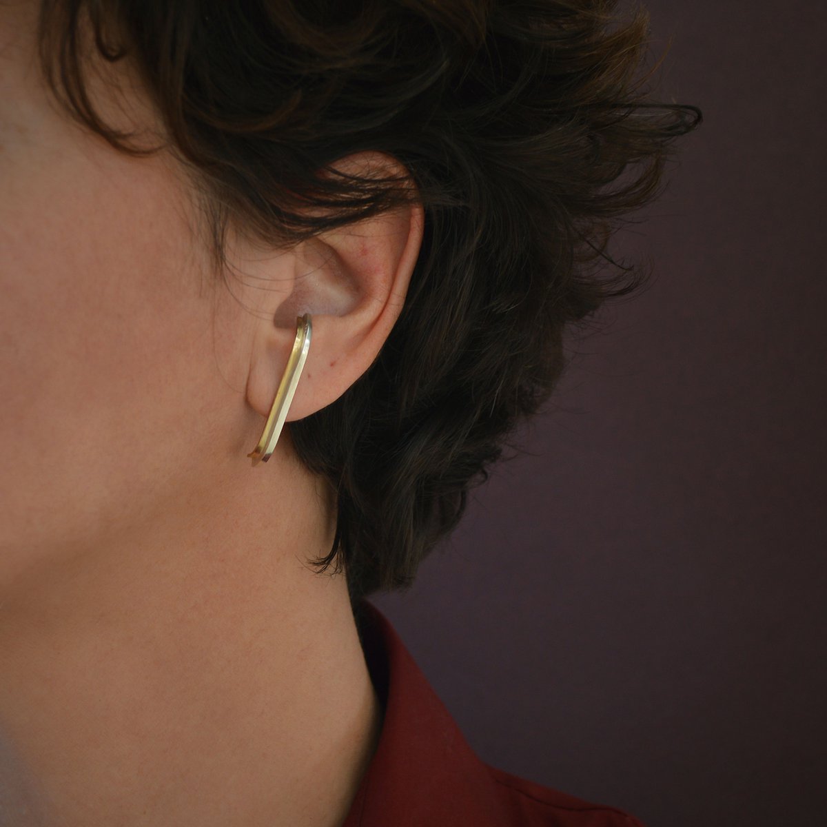 Two-Tone Suspender Earrings