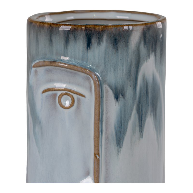 Vase - 2-Tone Blue, Porcelain, 9.5x17 cm