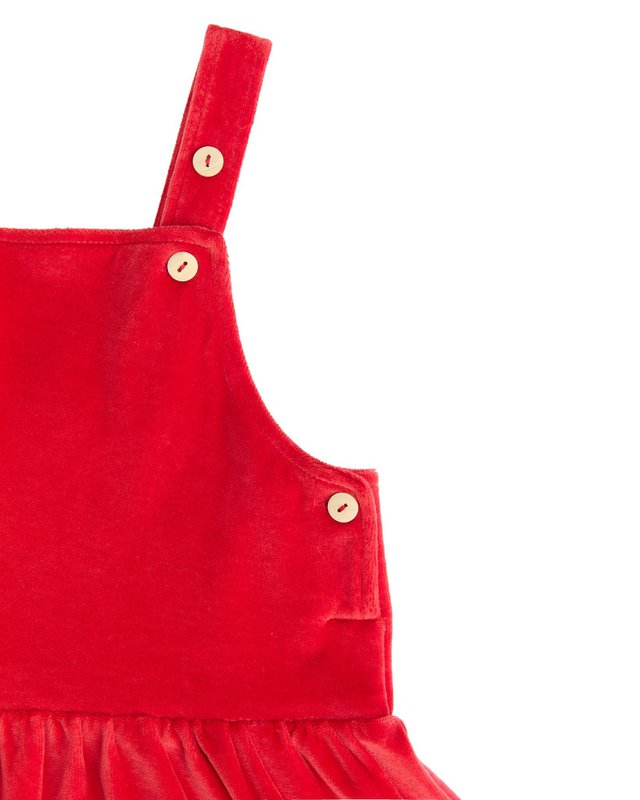 2625 ZR | Children sleek nickykleid - brick red