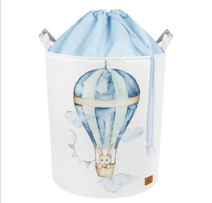 BASKET FOR TOYS WITH WELT BALLOON TRAVEL TIME
