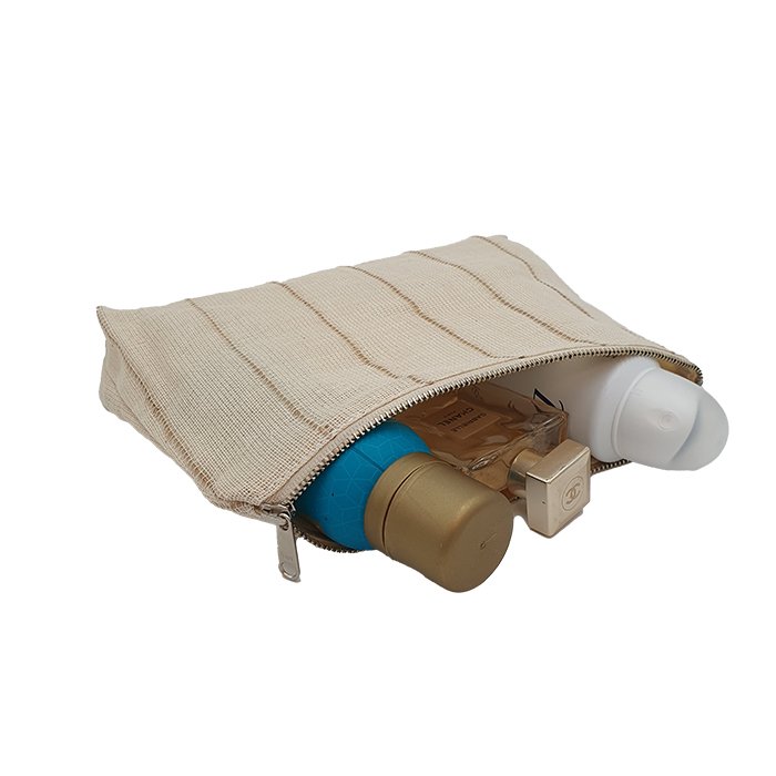 ANNA NERA Fairtrade Etui M - Make up tasje - Toilettasje - Toiletry bag - Natural M 300-022