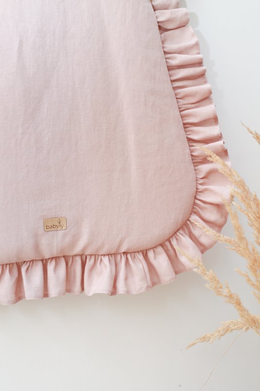 Babyschlafsack aus Leinen mit Rüschen, Babyschlafsack mit Rüschen Sommer 1 TOG, 1,5 TOG, 2,5 TOG