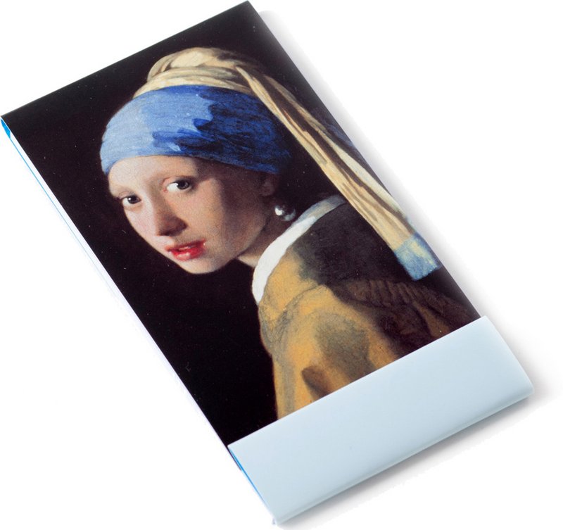 Notelet, Pige med en perleørering, Vermeer