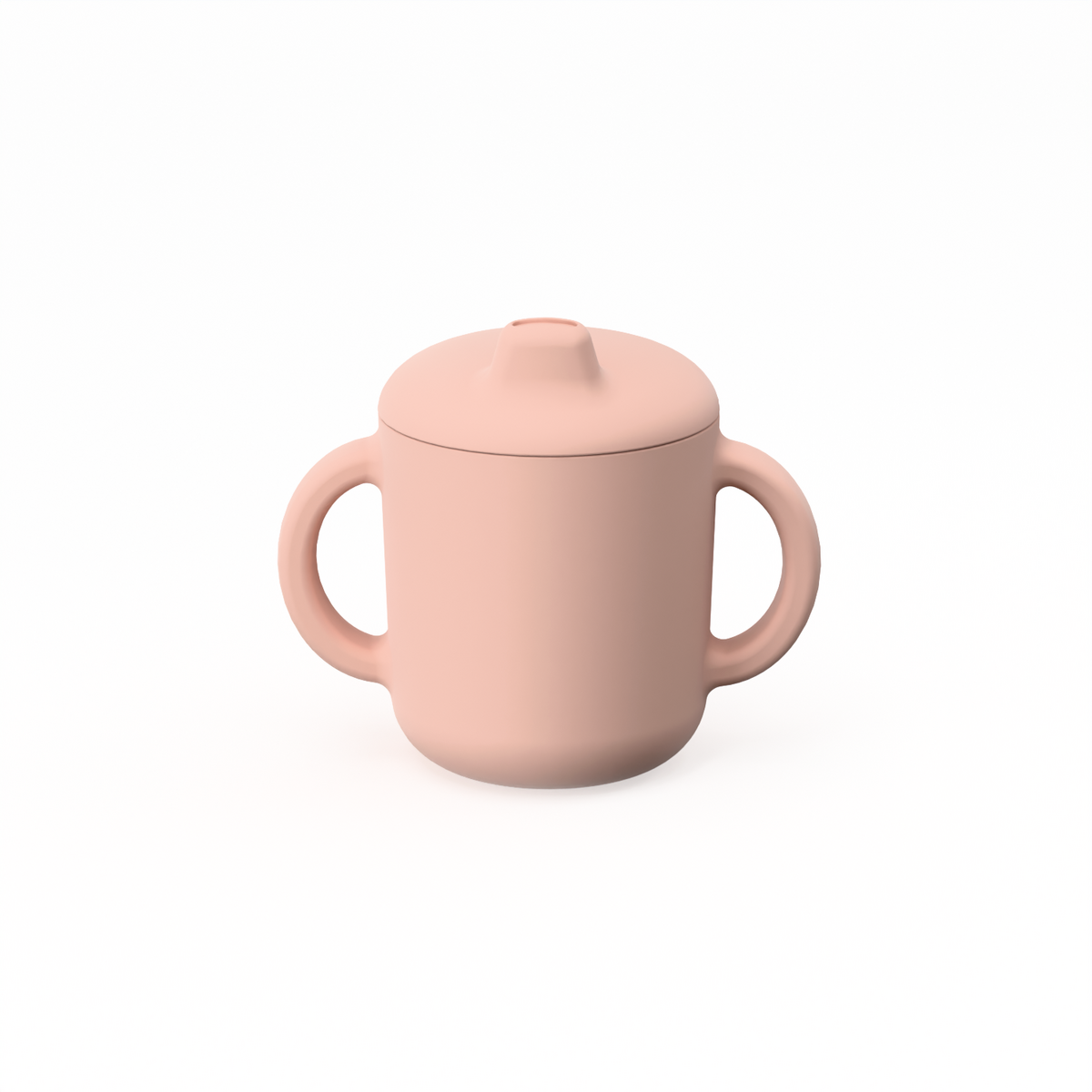 Silicone Sippy Cup with handles - Blush