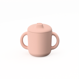 Silicone Sippy Cup with handles - Blush