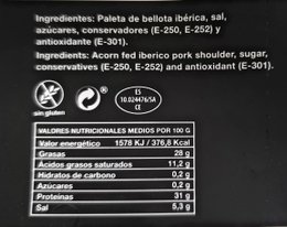 Fellota Palette 50% Iberian Center (2,2-2,5 kg)