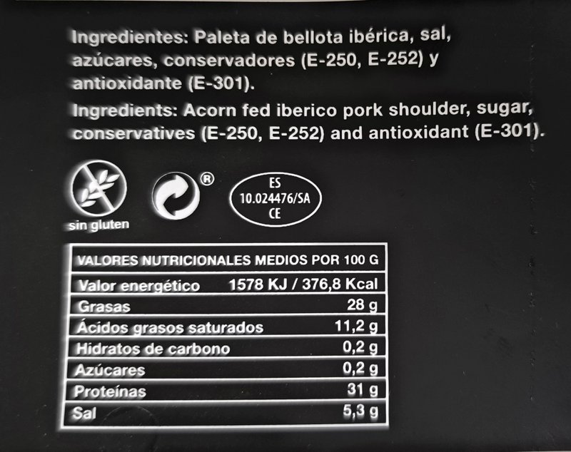 Fellota Palette 50% Iberian Center (2,2-2,5 kg)