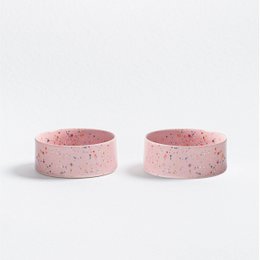 New Party Pet Bowl 14cm Set 2 Pink