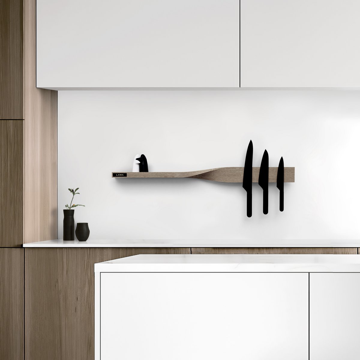 Magnetische twistplank in gerookte eiken