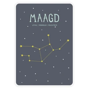 Milestone Geboorteposter sterrenbeeld - Maagd