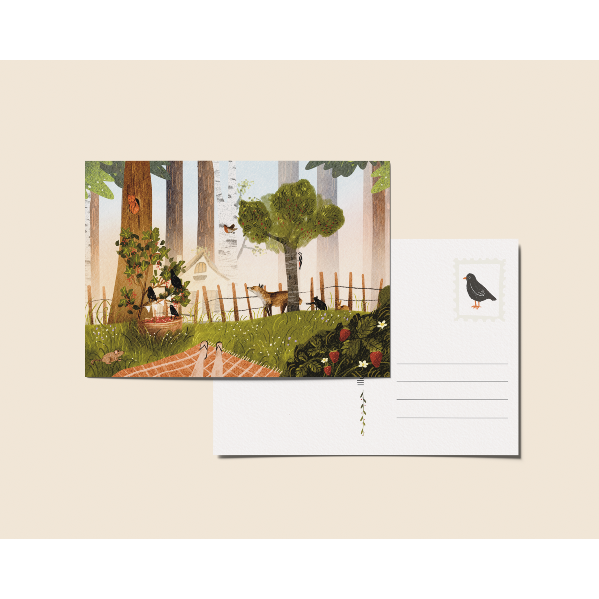 “June” – A6 Illustrated Card | 350gsm Tintoretto Gesso