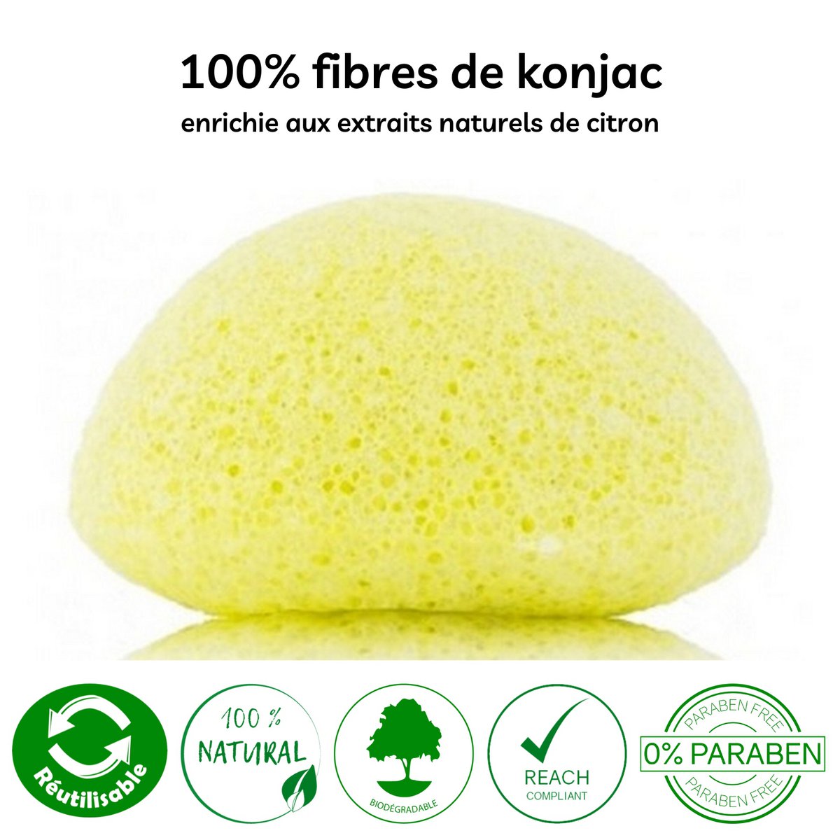 Natural Konjac Sponge for the Face with Lemon