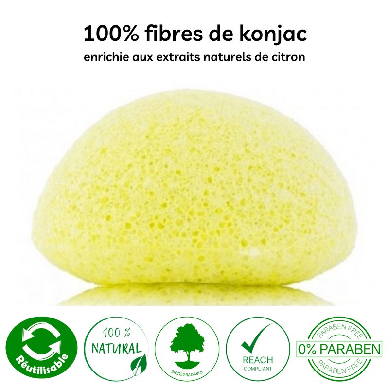 Natural Konjac Sponge for the Face with Lemon